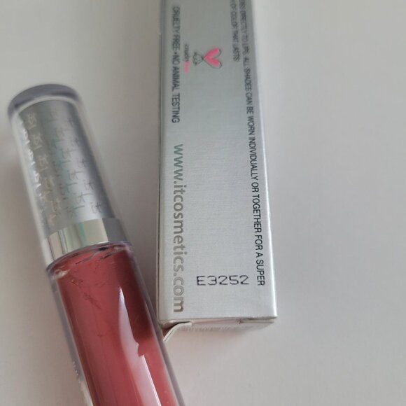 It Cosmetics Vitality Lip Flush Butter Gloss JOYFUL 0.11oz/3.40ml New w Box HTF - Picture 4 of 5
